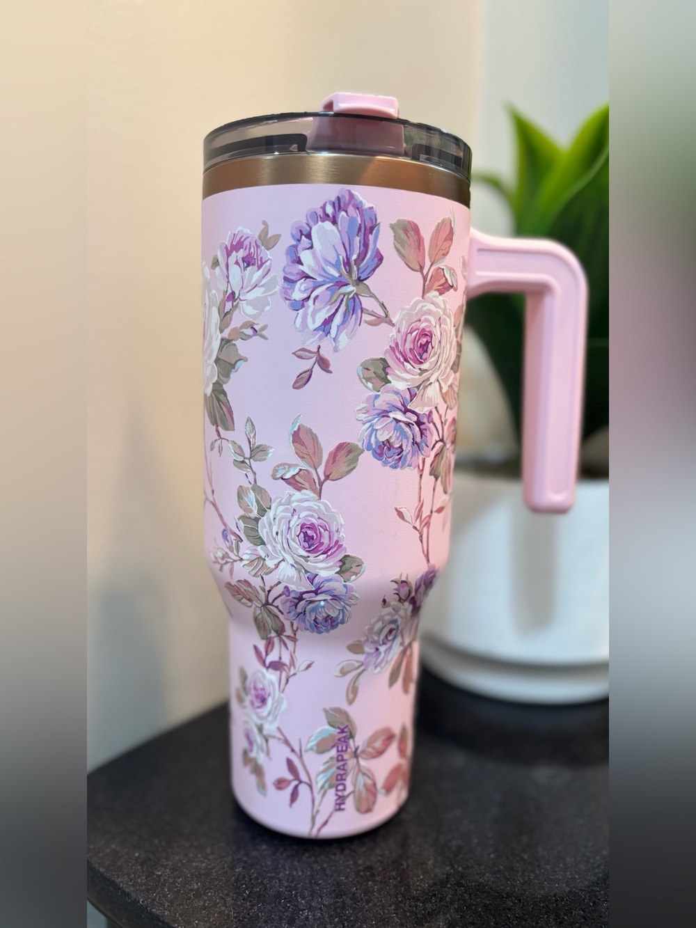 Hydrapeak Voyager 40oz Rose Vine Bottle Floral Cottagecore Garden Botanical Pink